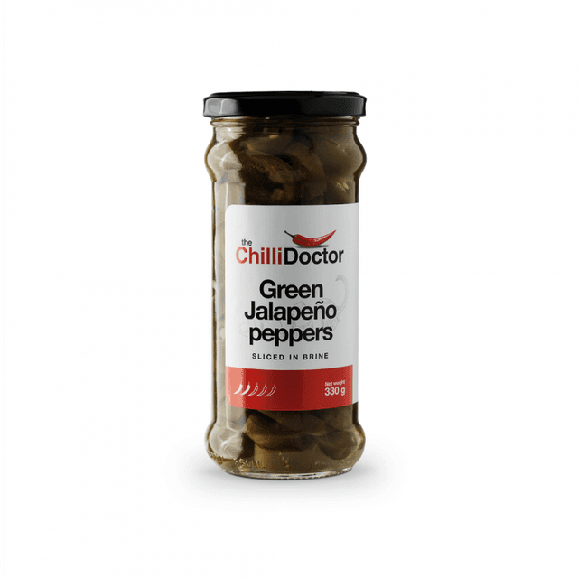 The Chilli Doctor Krájené zelené Jalapeño papričky v nálevu 330 g