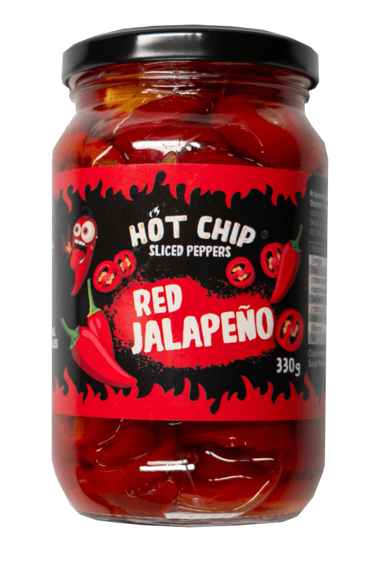 Červené Jalapeño papričky krájené v octovém nálevu – 330g